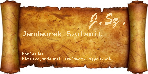Jandaurek Szulamit névjegykártya